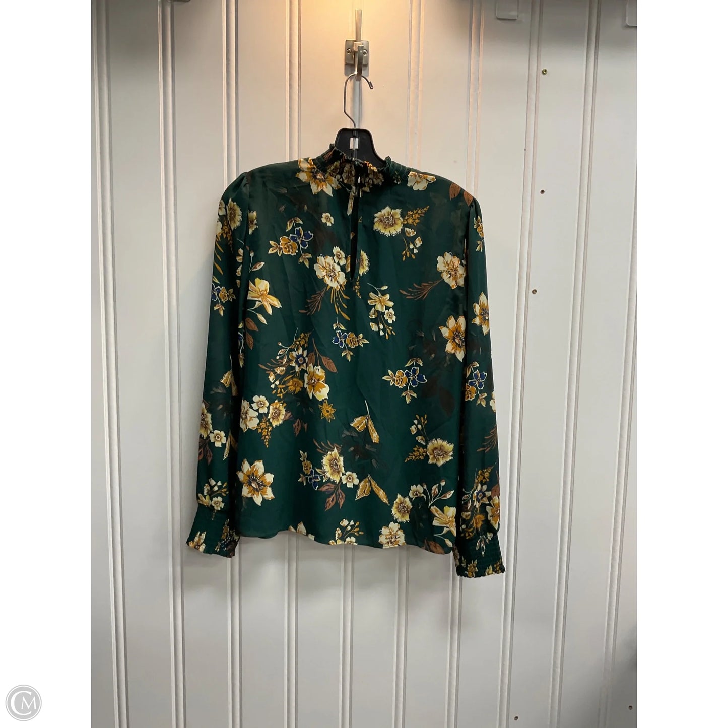 Blouse Long Sleeve By Nine Britton In Green, Size: S
