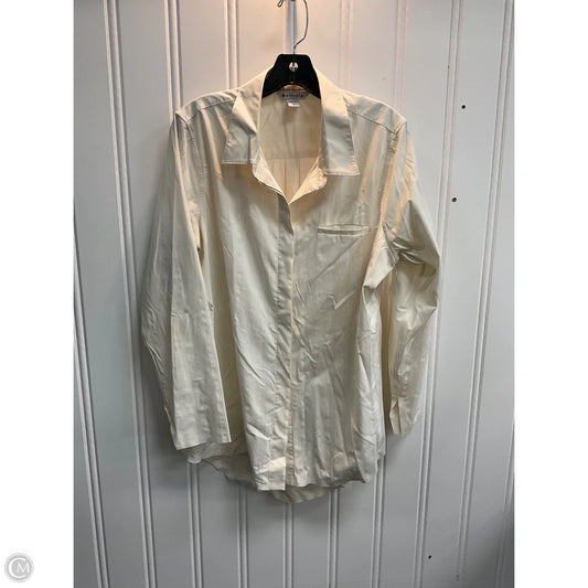 Blouse Long Sleeve By Athleta In Cream, Size: L