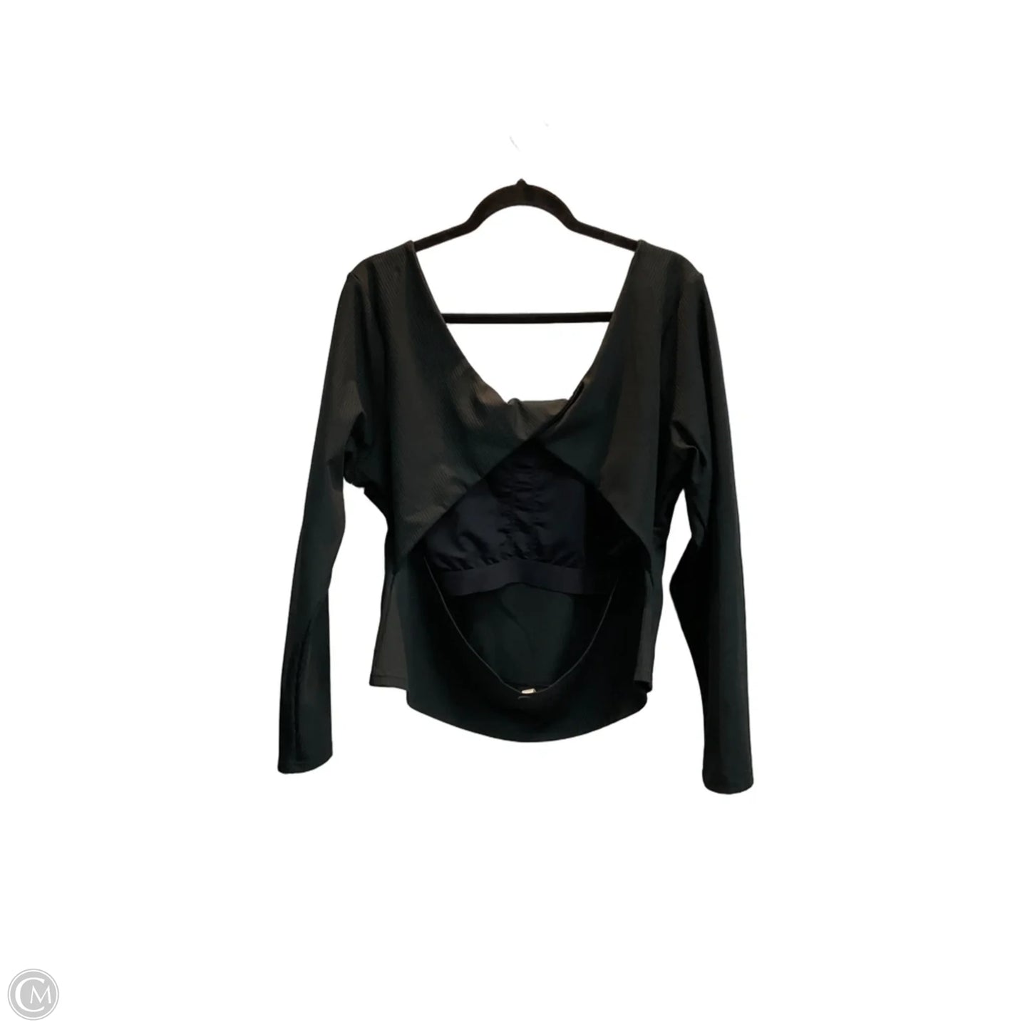 Top Long Sleeve By Fabletics In Black, Size: 3x