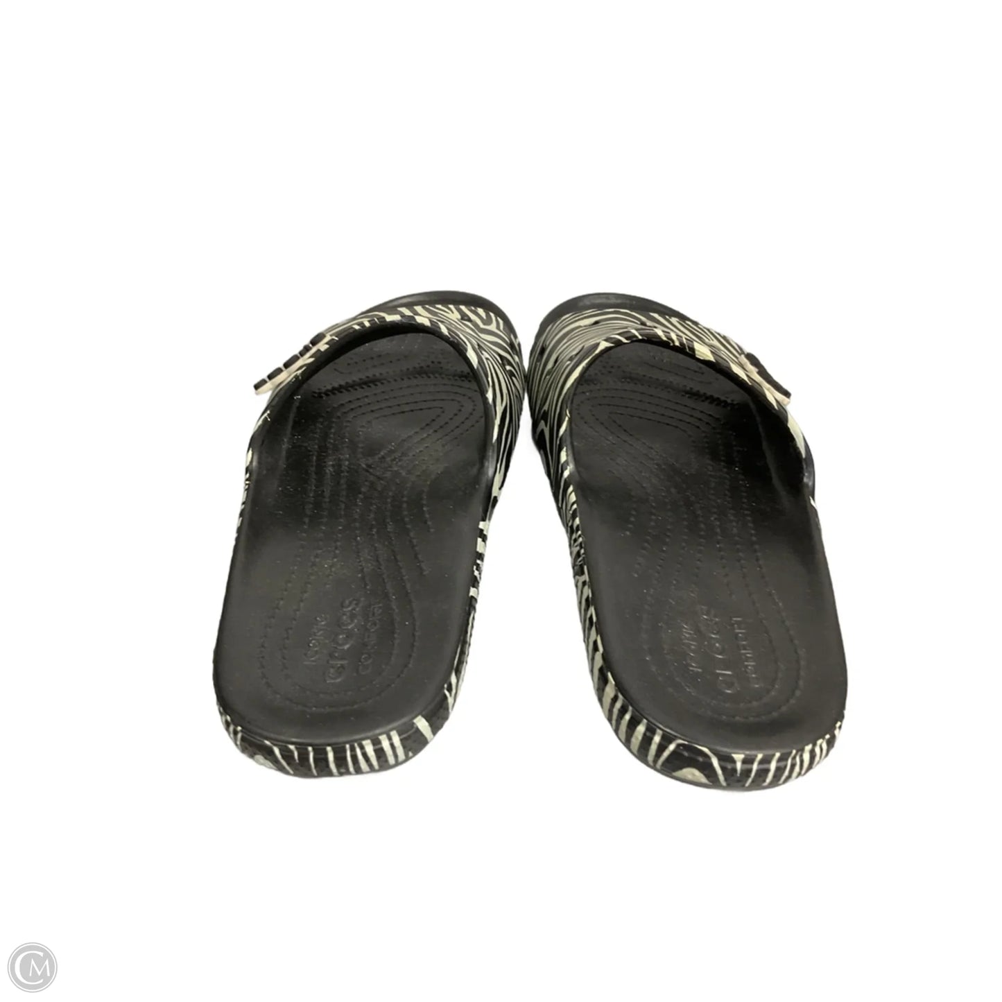 Sandals Sport By Crocs In Zebra Print, Size: 12