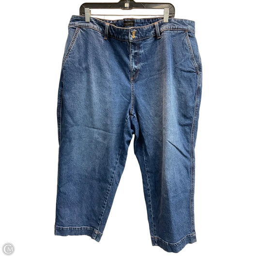 Jeans Cropped By Talbots In Blue Denim, Size: 22