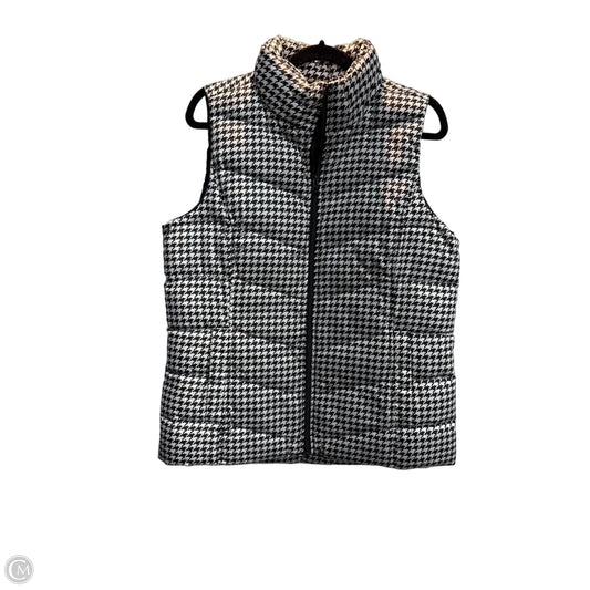 Vest Puffer & Quilted By Lands End In Black & White, Size: M