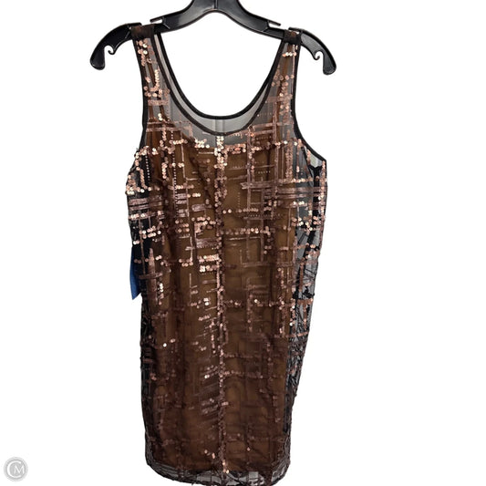 Dress Party Midi By Simply Vera In Black & Gold, Size: S