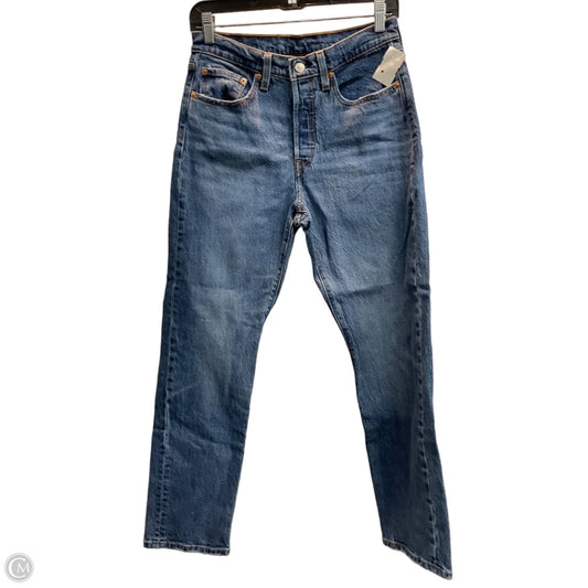 Jeans Straight By Levis In Blue Denim, Size: 4