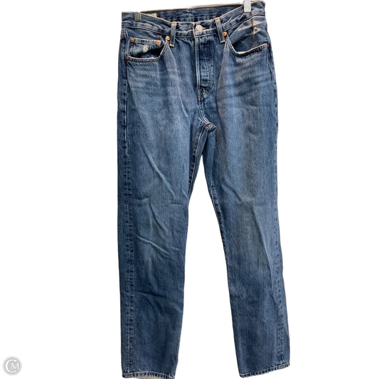 Jeans Straight By Levis In Blue Denim, Size: 4