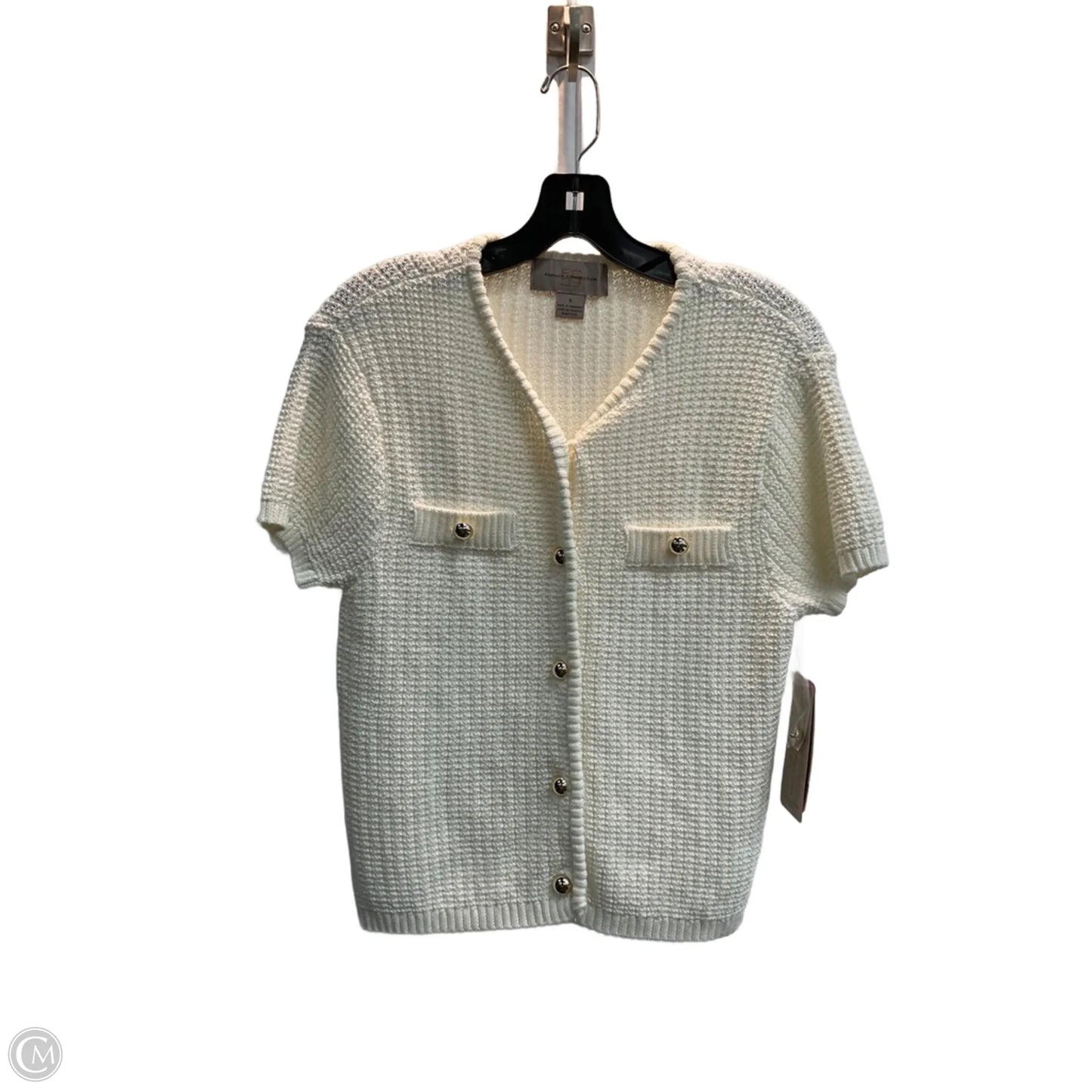 Sweater Short Sleeve By French Connection In White, Size: S