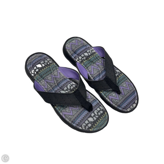 Sandals Flip Flops By Clothes Mentor In Multi-colored, Size: 6