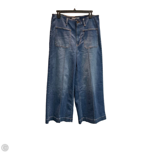 Jeans Wide Leg By Lands End In Blue Denim, Size: 12