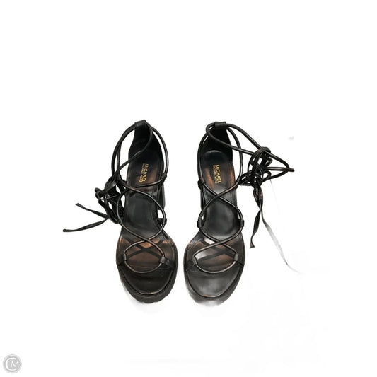 Sandals Heels Block By Michael By Michael Kors In Black, Size: 8