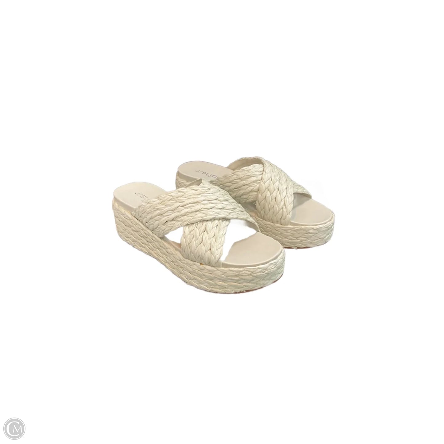 Sandals Heels Platform By J Slides In White, Size: 8