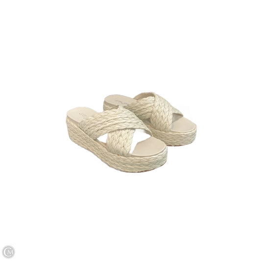 Sandals Heels Platform By J Slides In White, Size: 8