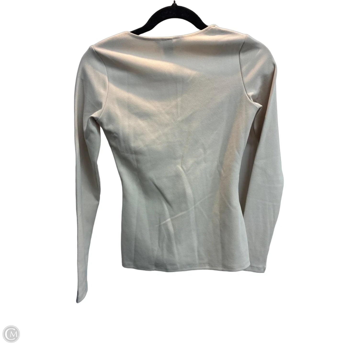 Top Long Sleeve Basic By H&m In Cream, Size: Xs