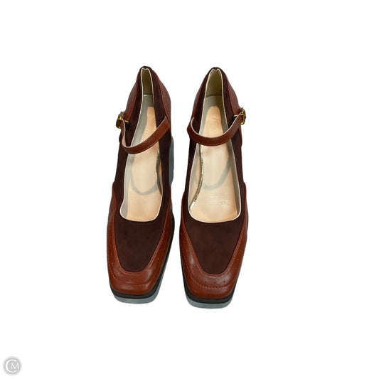 Shoes Heels Block By Clothes Mentor In Brown, Size: 9