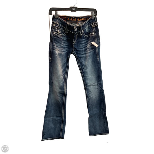 Jeans Boot Cut By Rock Revival In Blue Denim, Size: 4