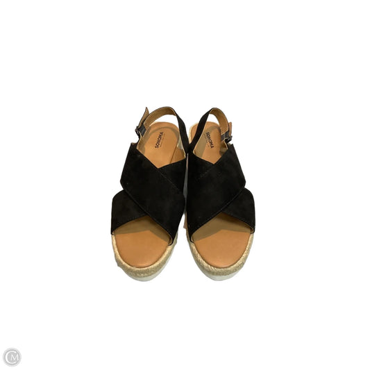 Sandals Heels Platform By Sonoma In Black, Size: 6.5