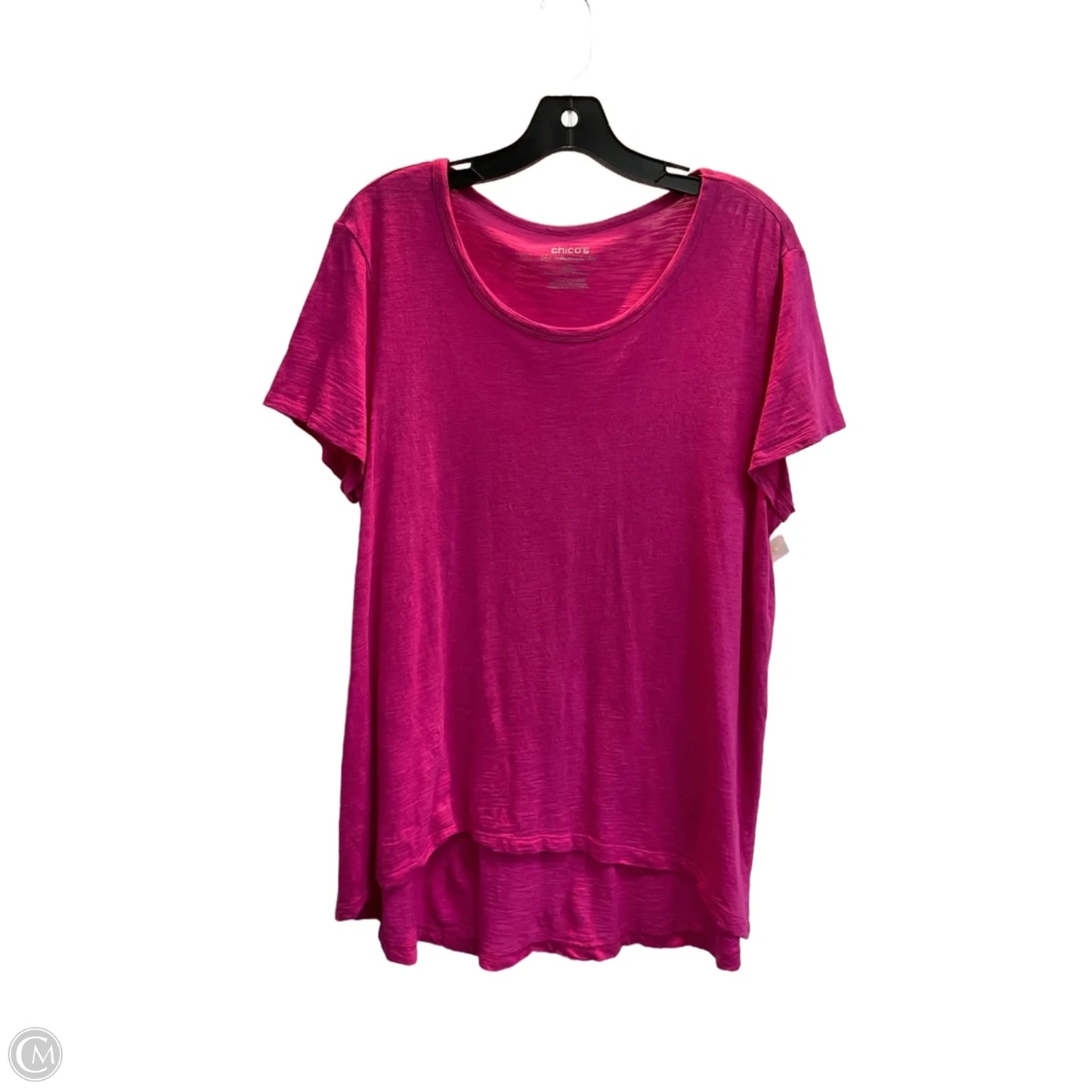 Top Short Sleeve Basic By Chicos In Pink, Size: L