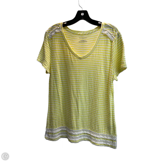 Top Short Sleeve By Talbots In Yellow, Size: L