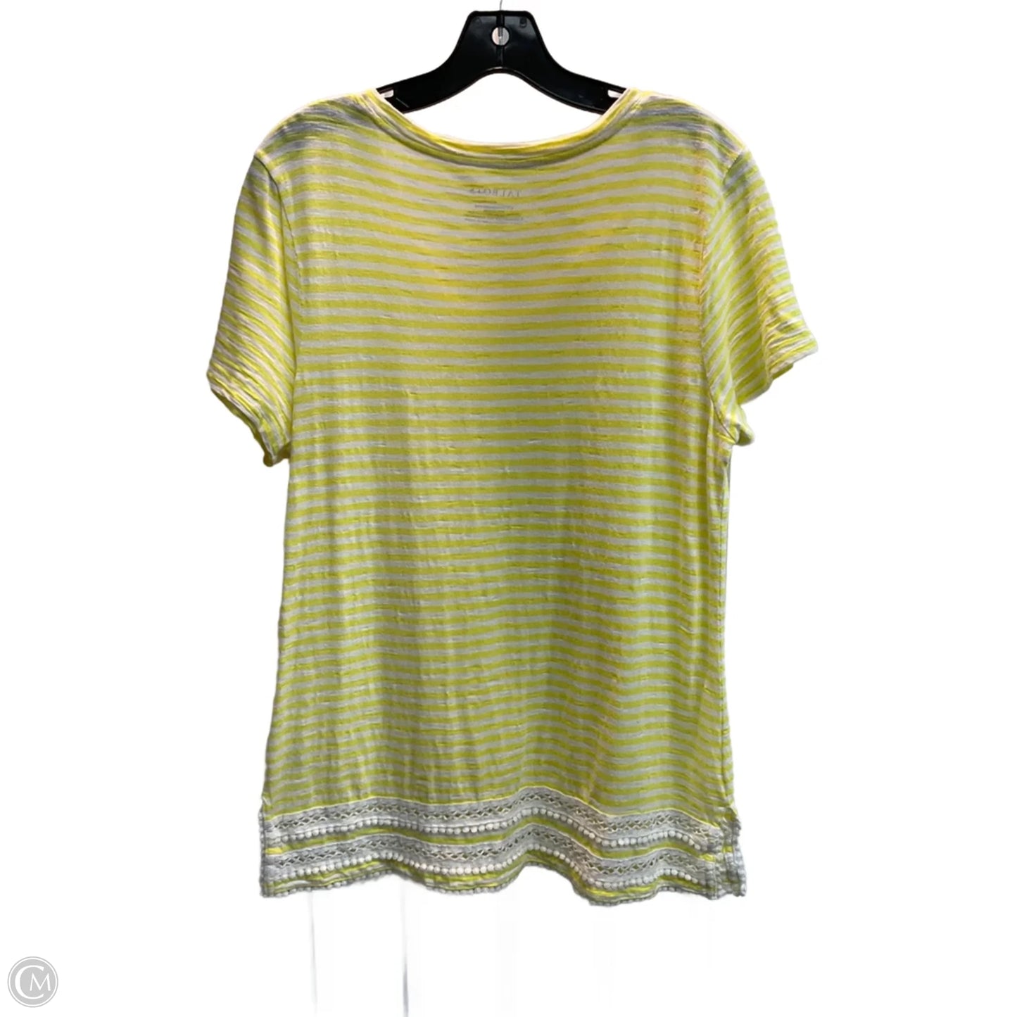 Top Short Sleeve By Talbots In Yellow, Size: L
