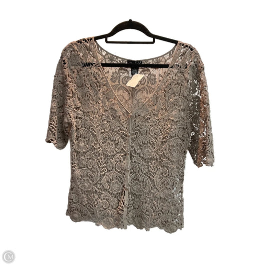 Top Short Sleeve By Clothes Mentor In Taupe, Size: L