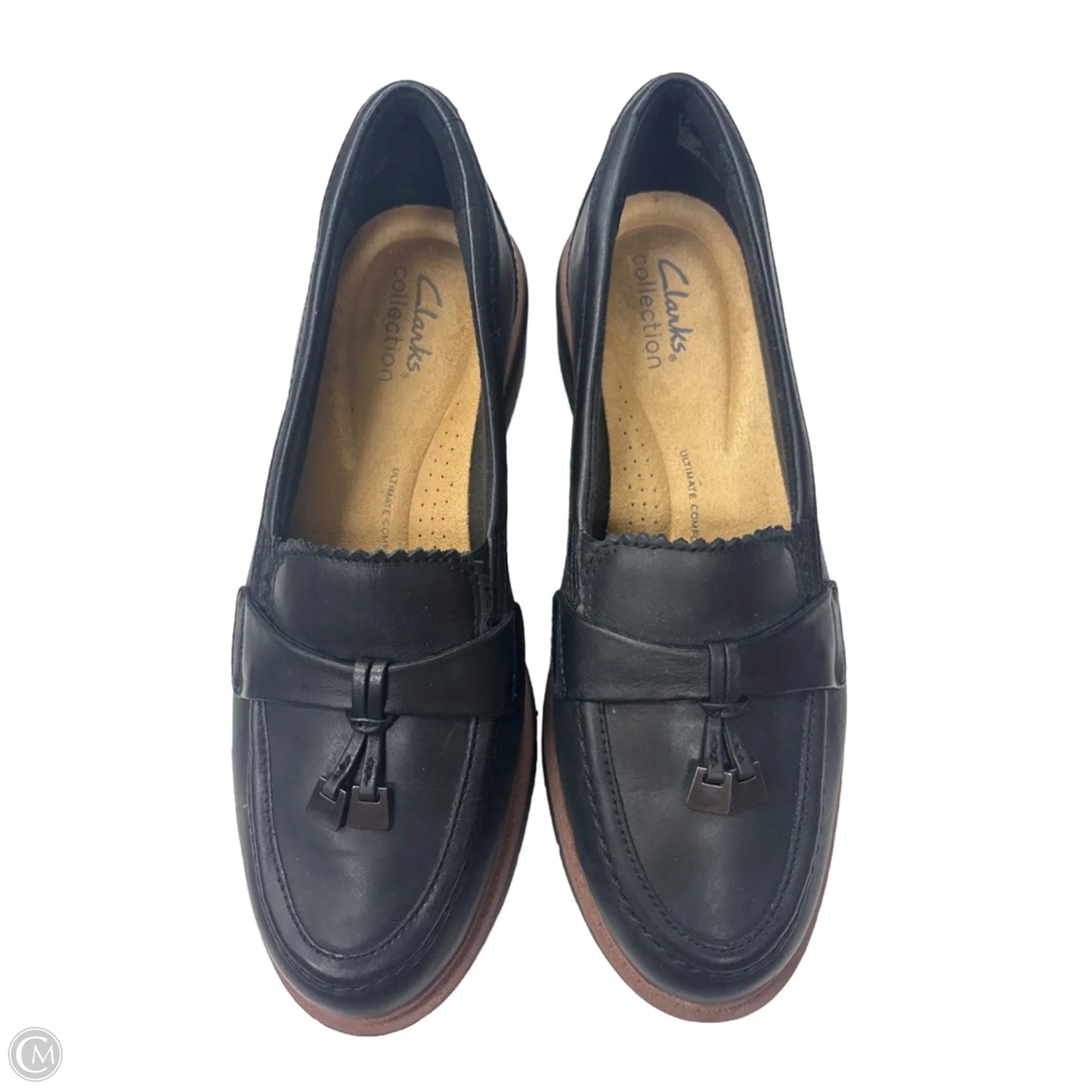 Shoes Flats By Clarks In Black, Size: 7