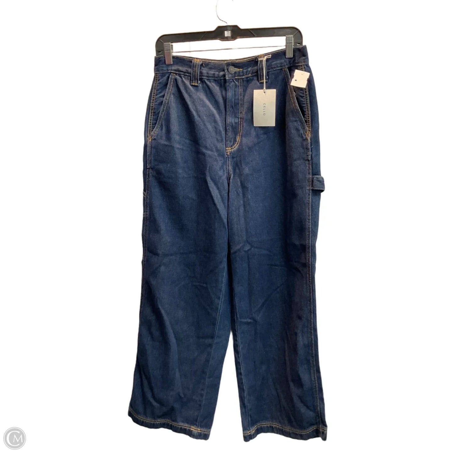 Jeans Wide Leg By Cello In Blue Denim, Size: 8