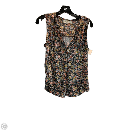 Blouse Sleeveless By Loft In Floral Print, Size: Xs