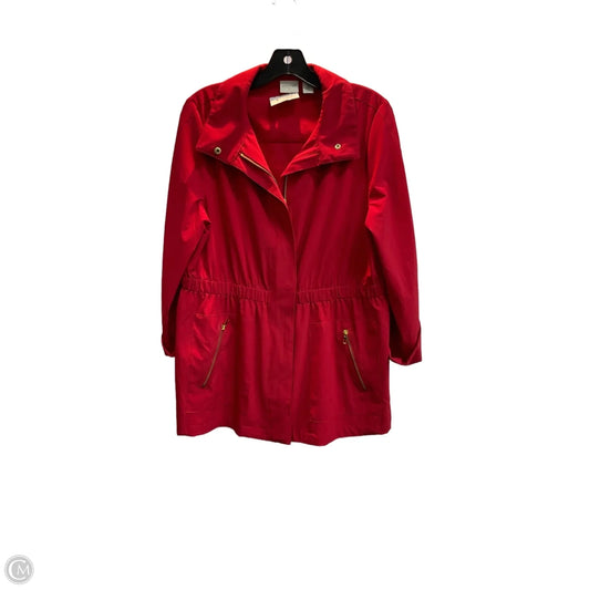 Jacket Windbreaker By Zenergy By Chicos In Red, Size: M