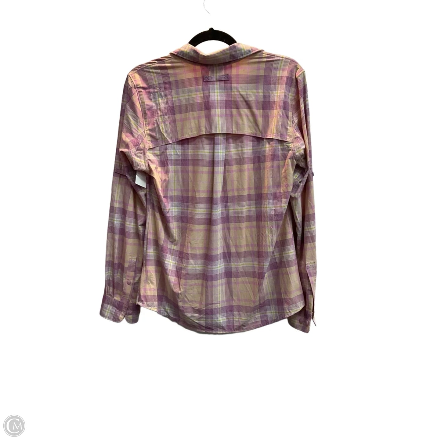 Blouse Long Sleeve By Duluth Trading In Plaid Pattern, Size: S