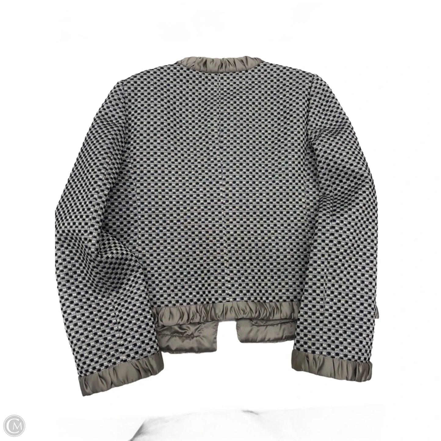 Jacket Luxury Designer By Armani In Checkered Pattern, Size: M