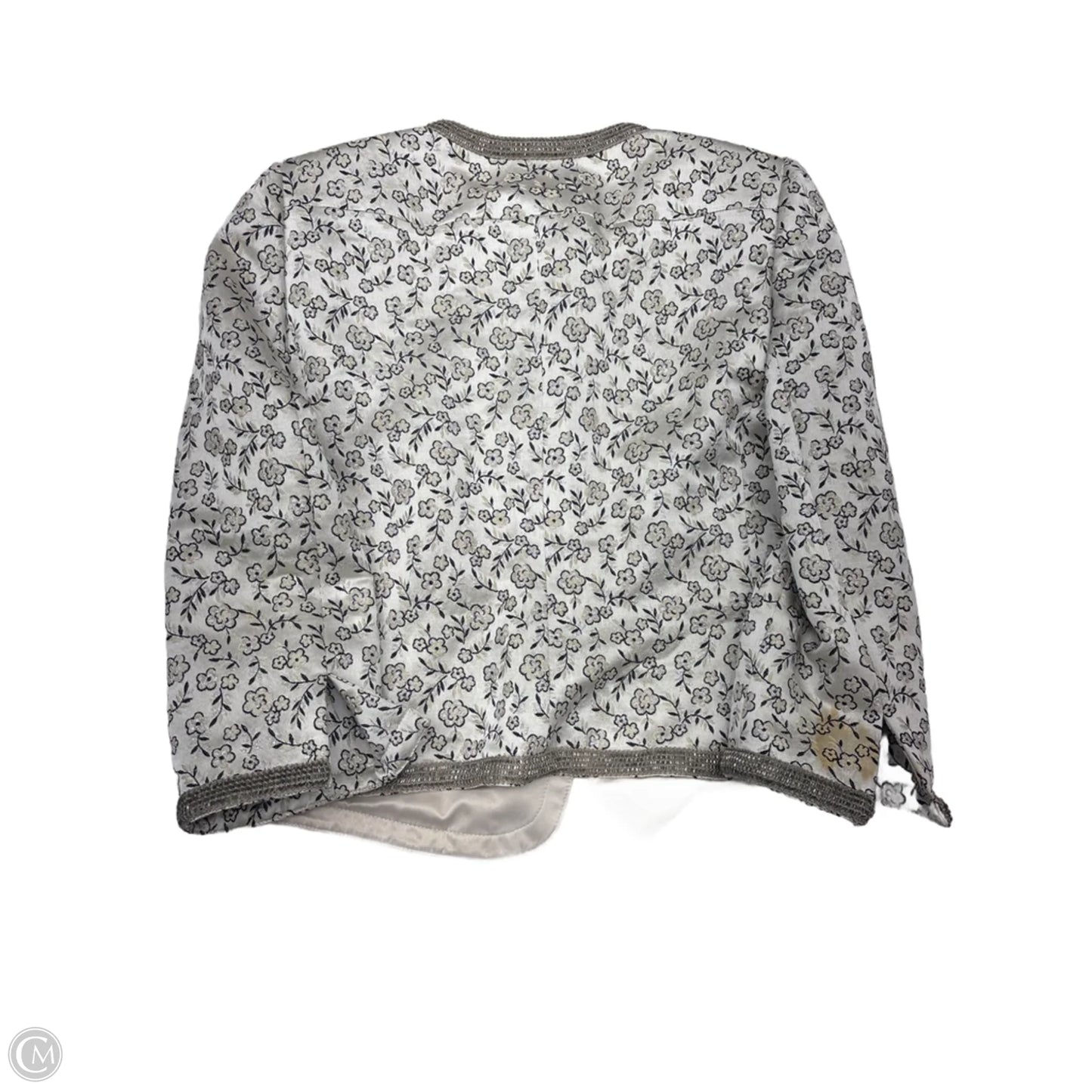 Blazer Luxury Designer By Armani In Floral Print, Size: L