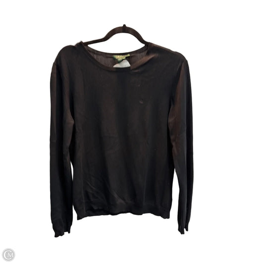 Top Long Sleeve By Lauren By Ralph Lauren In Black, Size: L