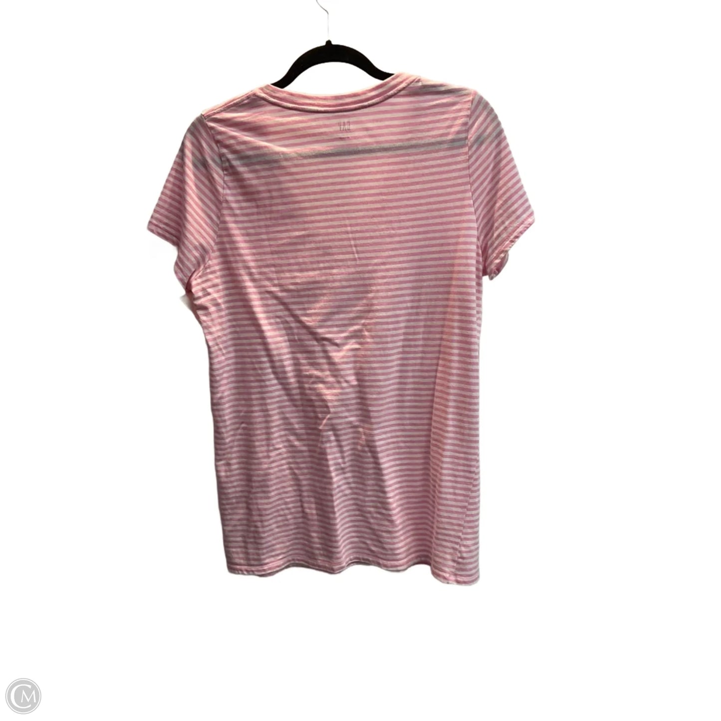 Top Short Sleeve Basic By Gap In Striped Pattern, Size: L