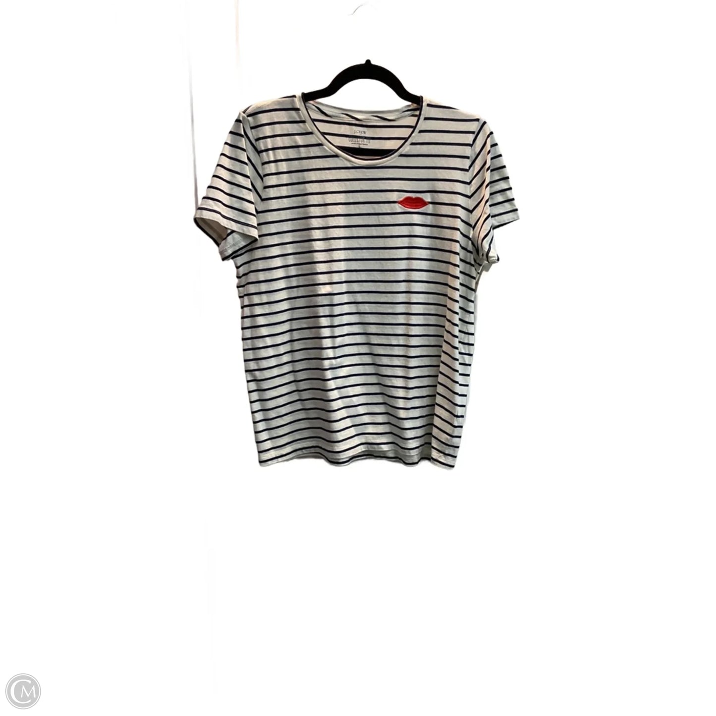 Top Long Sleeve Basic By J. Crew In Striped Pattern, Size: L