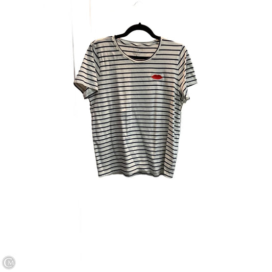 Top Long Sleeve Basic By J. Crew In Striped Pattern, Size: L