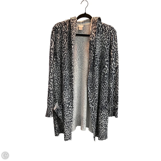 Cardigan By Chicos In Leopard Print, Size: L