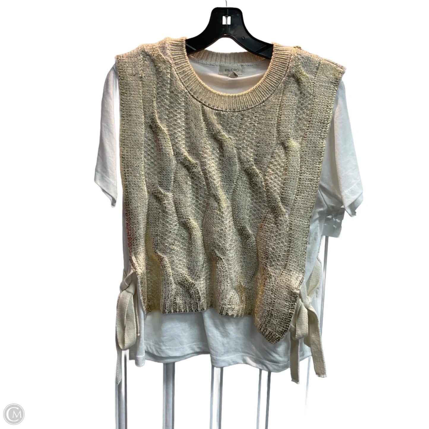 Top Short Sleeve By Pilcro In Gold, Size: S
