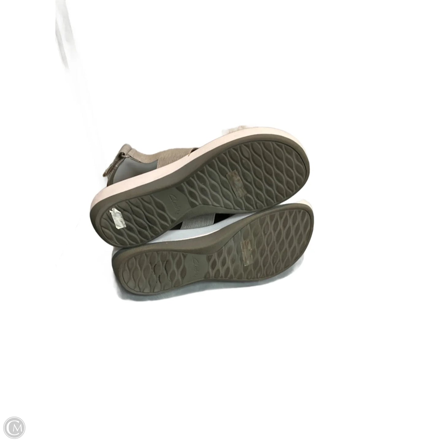 Sandals Flats By Clarks In Grey, Size: 10