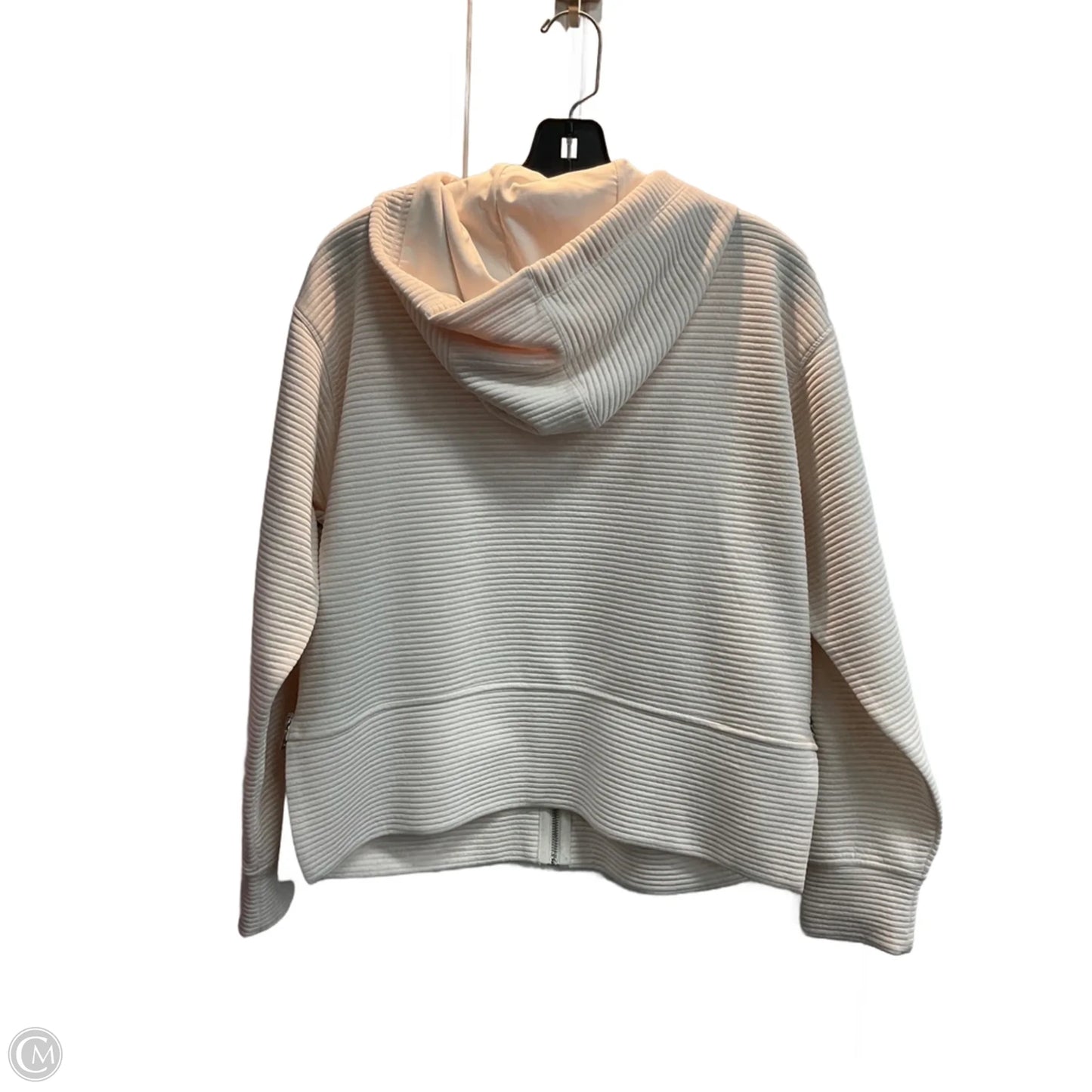 Athletic Jacket By Dkny In Cream, Size: S