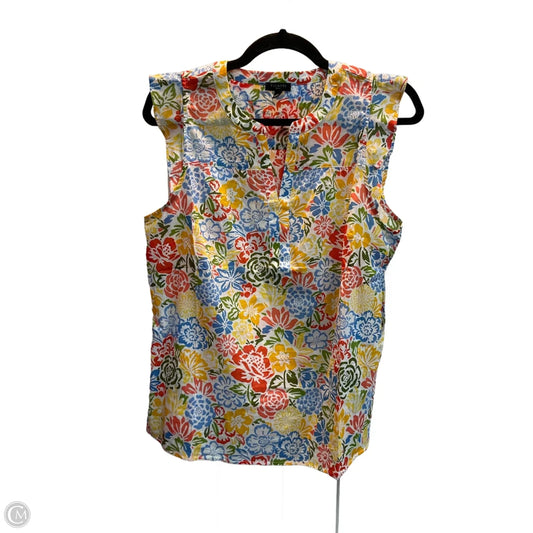 Blouse Sleeveless By Talbots In Floral Print, Size: Mp