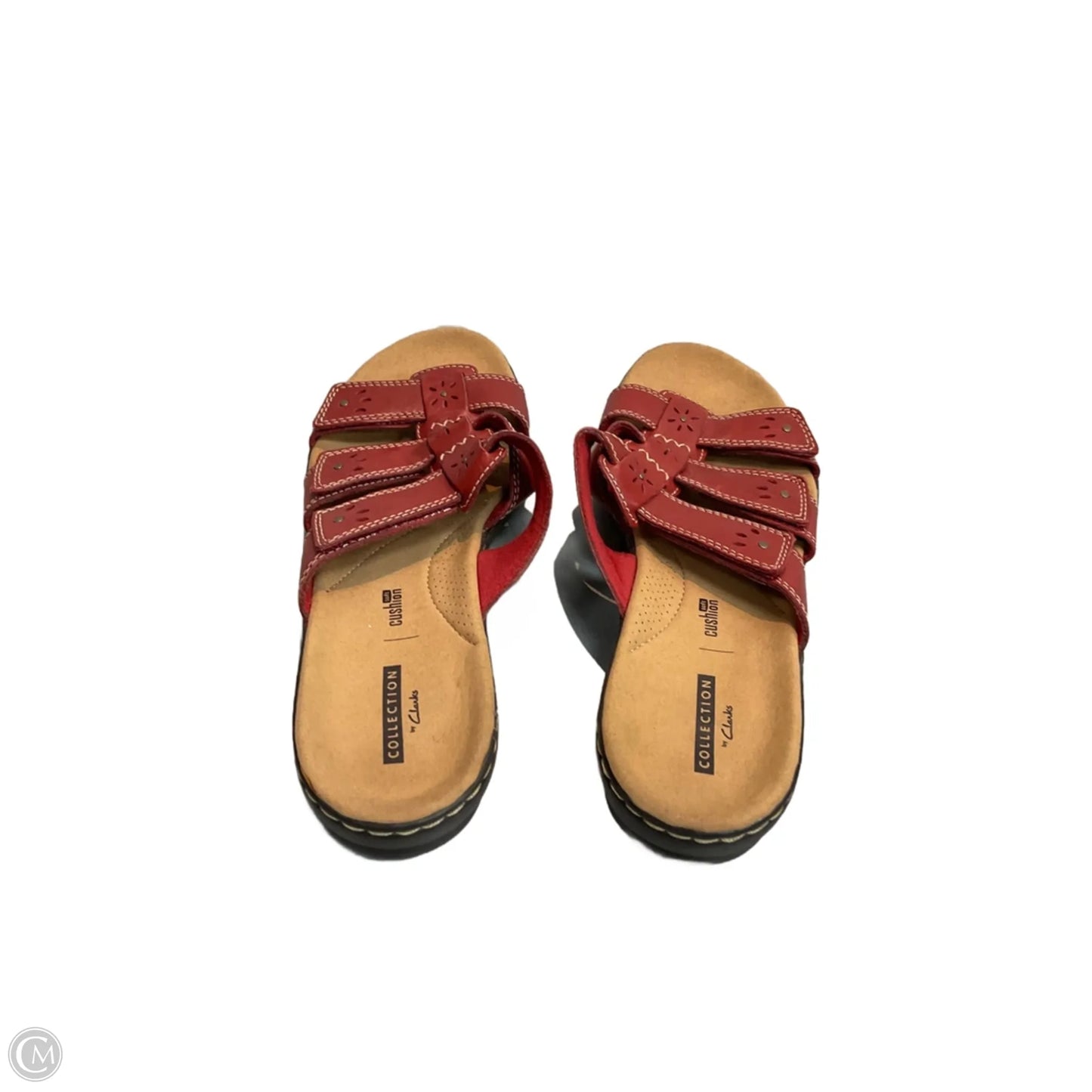 Sandals Flats By Clarks In Red, Size: 9