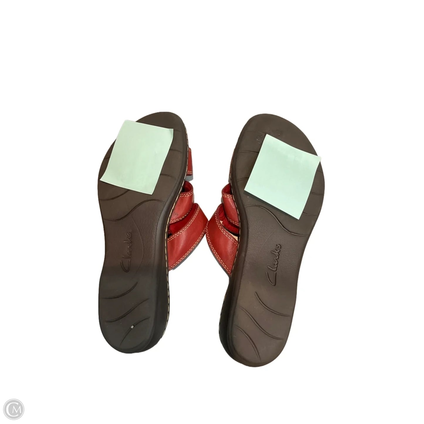 Sandals Flats By Clarks In Red, Size: 9