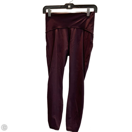 Athletic Capris By Lululemon In Maroon, Size: S