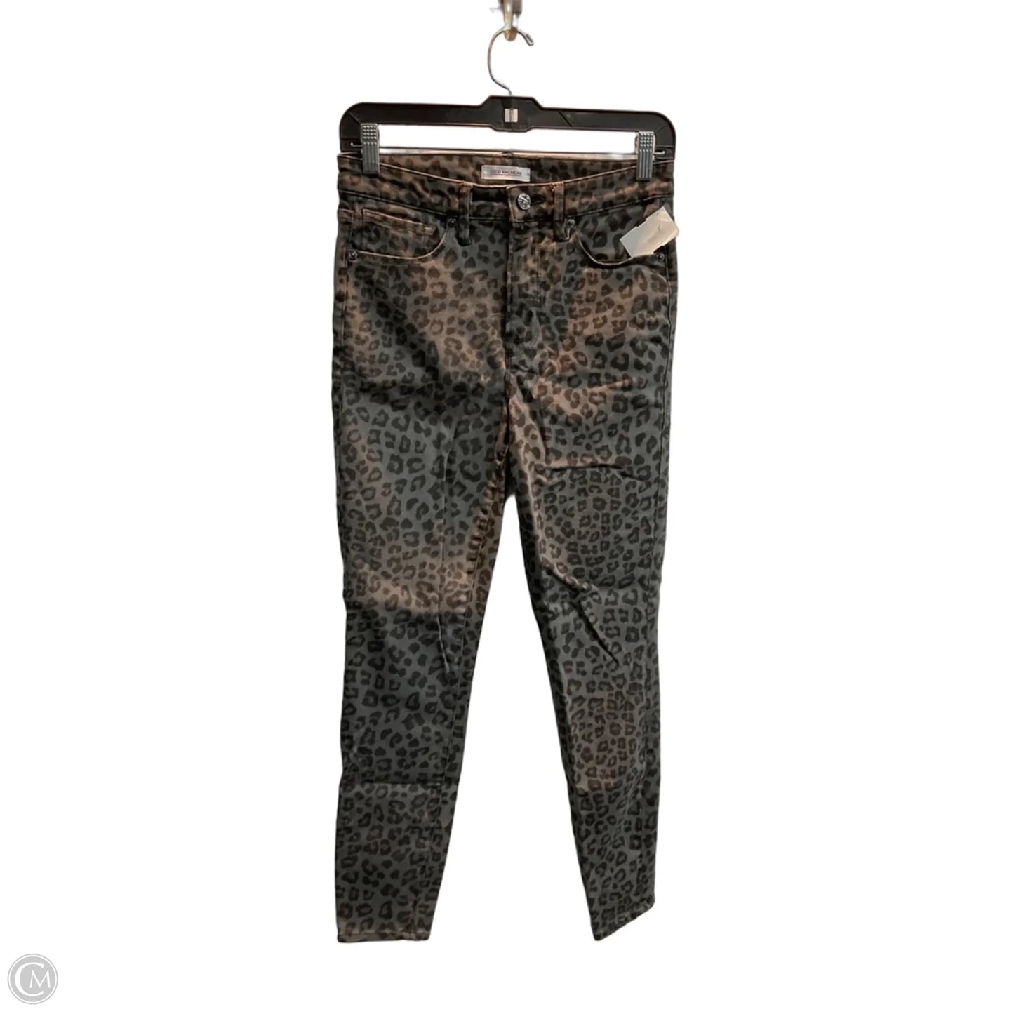 Jeans Skinny By Good American In Leopard Print, Size: 6