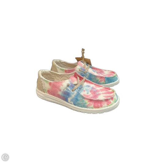 Shoes Flats By Hey Dude In Tie Dye Print, Size: 9