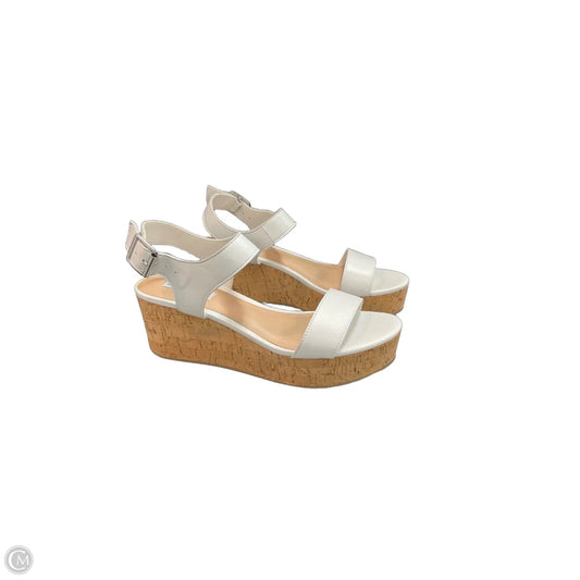 Sandals Heels Platform By Steve Madden In White, Size: 9