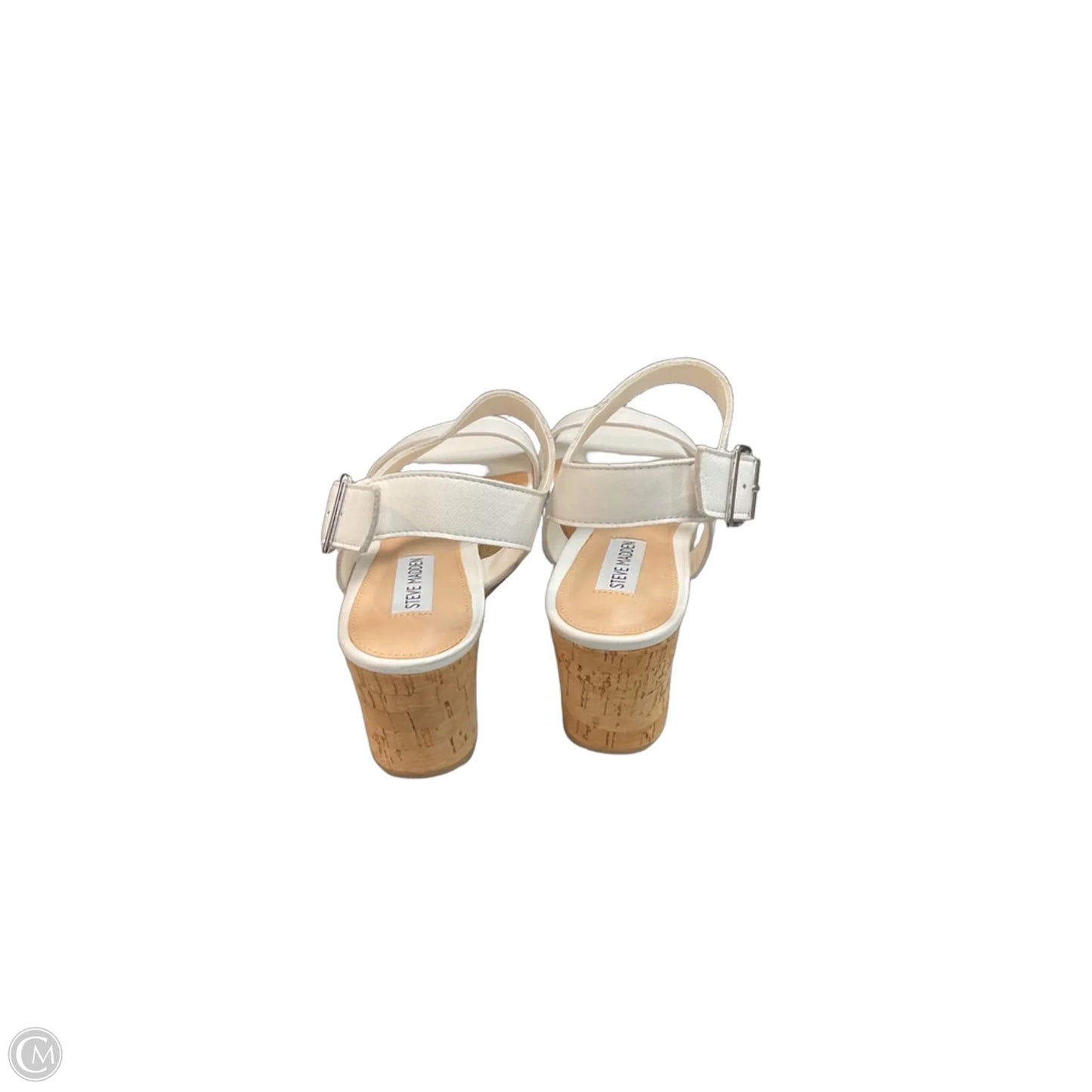 Sandals Heels Platform By Steve Madden In White, Size: 9