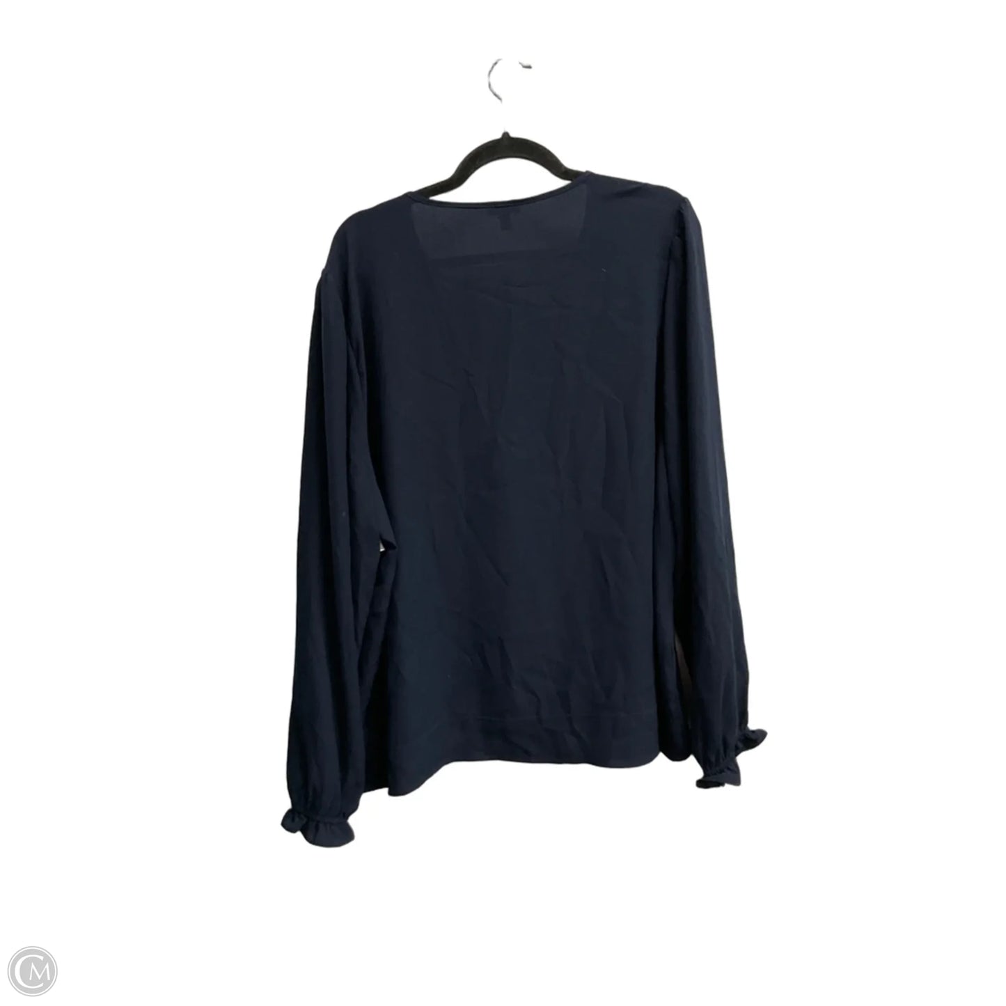 Blouse Long Sleeve By Joie In Navy, Size: Xxl