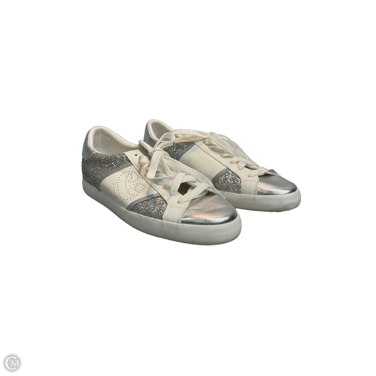 Shoes Sneakers By Sam And Libby In Silver, Size: 10