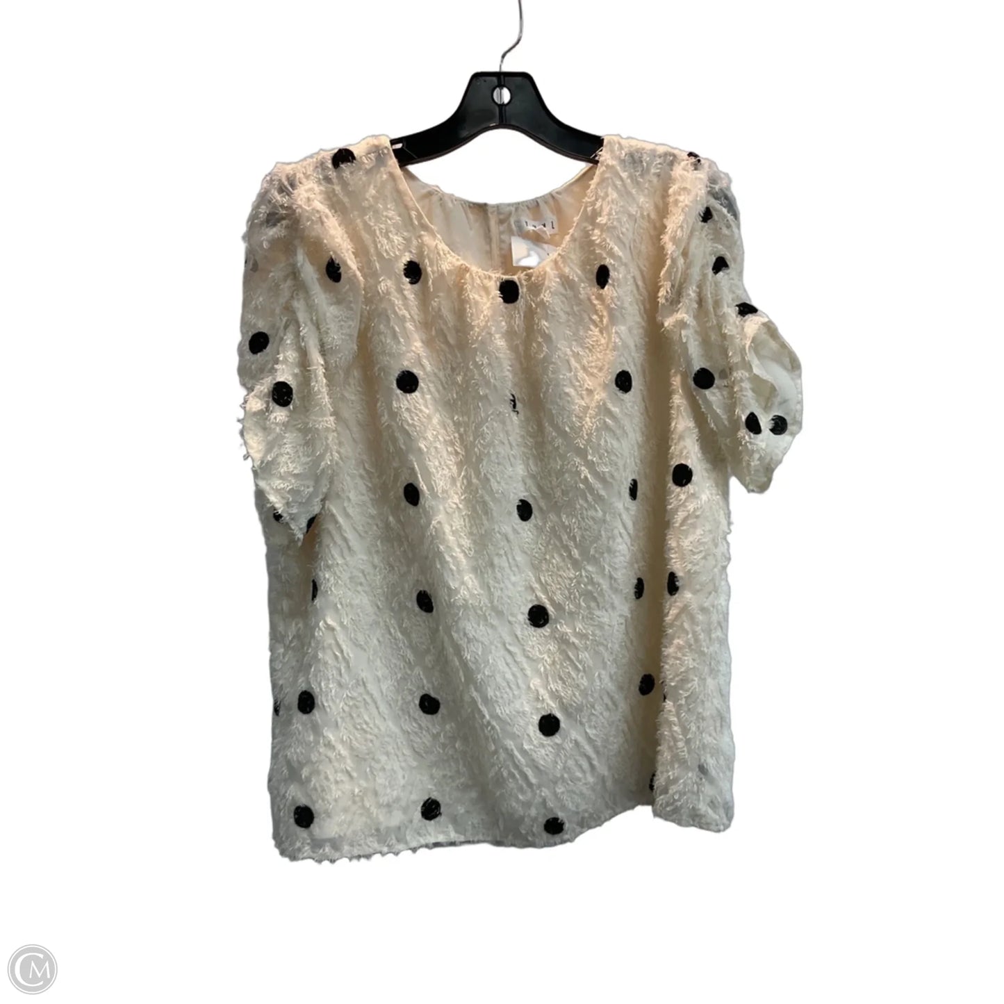 Blouse Short Sleeve By Thml In Polkadot Pattern, Size: L