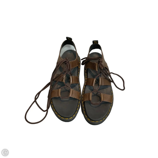 Sandals Heels Platform By Dr Martens In Brown, Size: 9